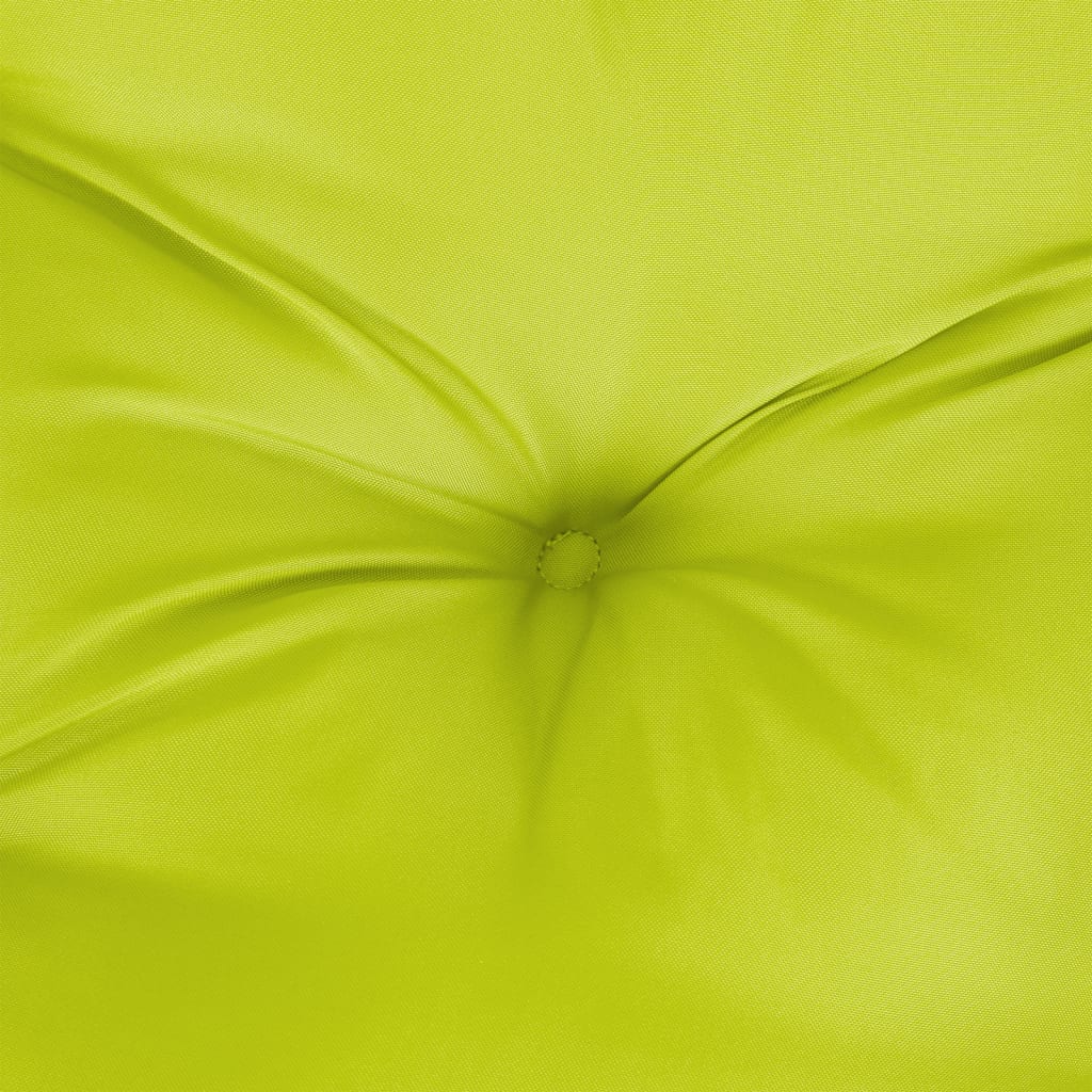 Bright green outdoor garden bench cushion made of water-resistant Oxford fabric, 70.9 inches long.