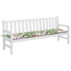 Multicolor polyester garden bench cushion with floral pattern, 78.7x19.7x2.8 inches.