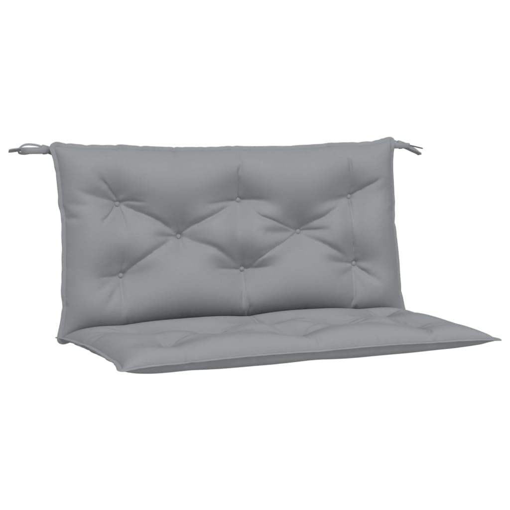 Gray Oxford fabric garden bench cushions, 2-piece set with ties, 39.4x19.7x2.8 inches.