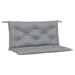 Gray Oxford fabric garden bench cushions, 2-piece set with ties, 39.4x19.7x2.8 inches.