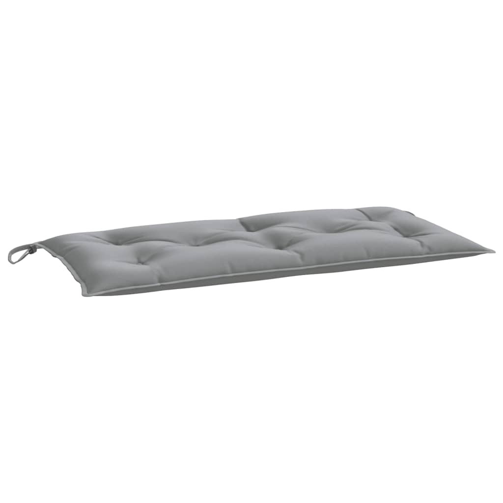 Gray Oxford fabric garden bench cushions, two-piece set for seat and back, 39.4x19.7x2.8 inches.