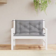 Gray Oxford fabric garden bench cushions set with ties, for 39.4-inch bench.