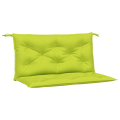Bright green Oxford fabric garden bench cushions, 2-pack with ties.