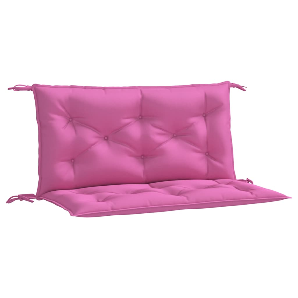 Two pink tufted bench cushions with ties, sized 39.4x19.7x2.8 inches each.