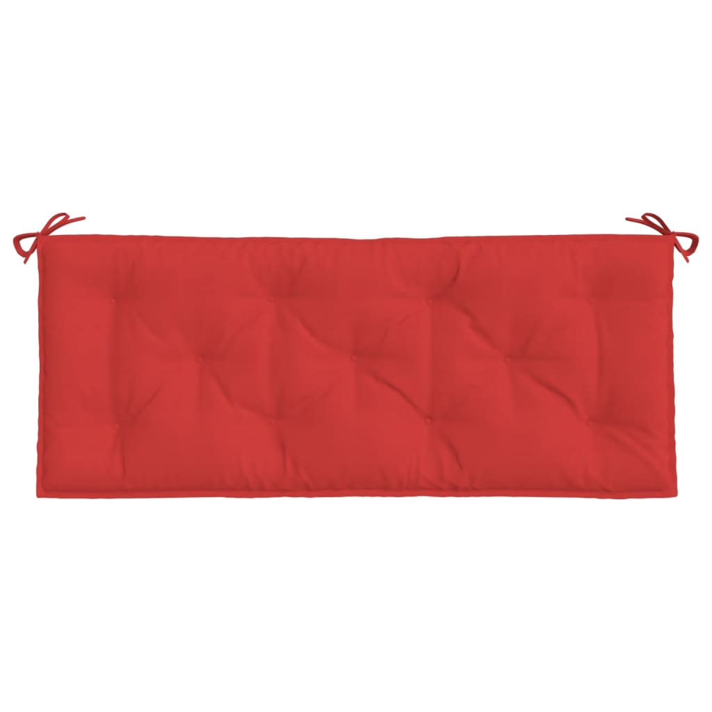 Red Oxford fabric garden bench cushions set of two, 47.2x19.7x2.8 inches, with soft filling.