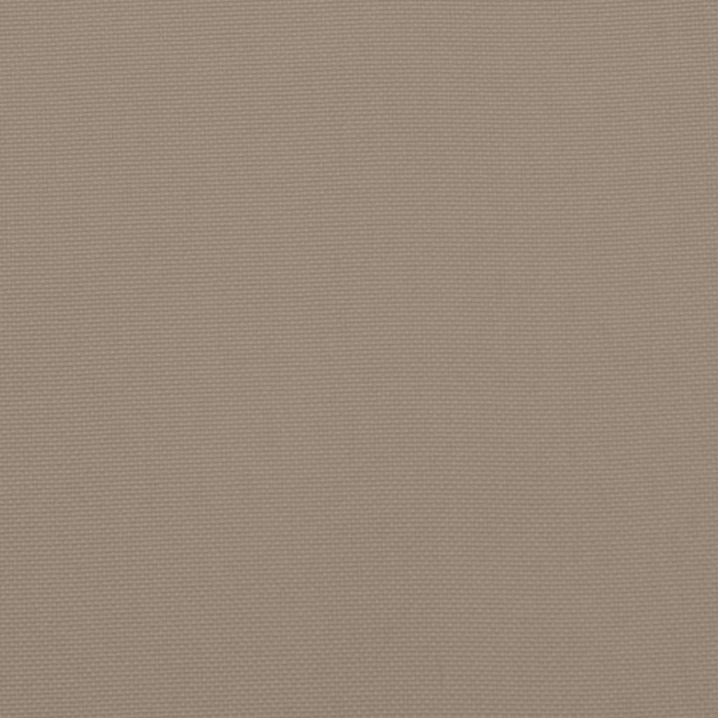 Two taupe Oxford fabric garden bench cushions, each 47.2 x 19.7 x 2.8 inches.