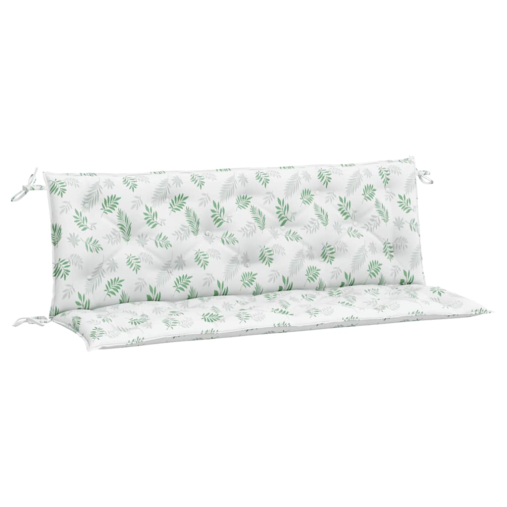 Bostome outdoor bench cushions feature a leaf pattern and water-repellent fabric for comfort.