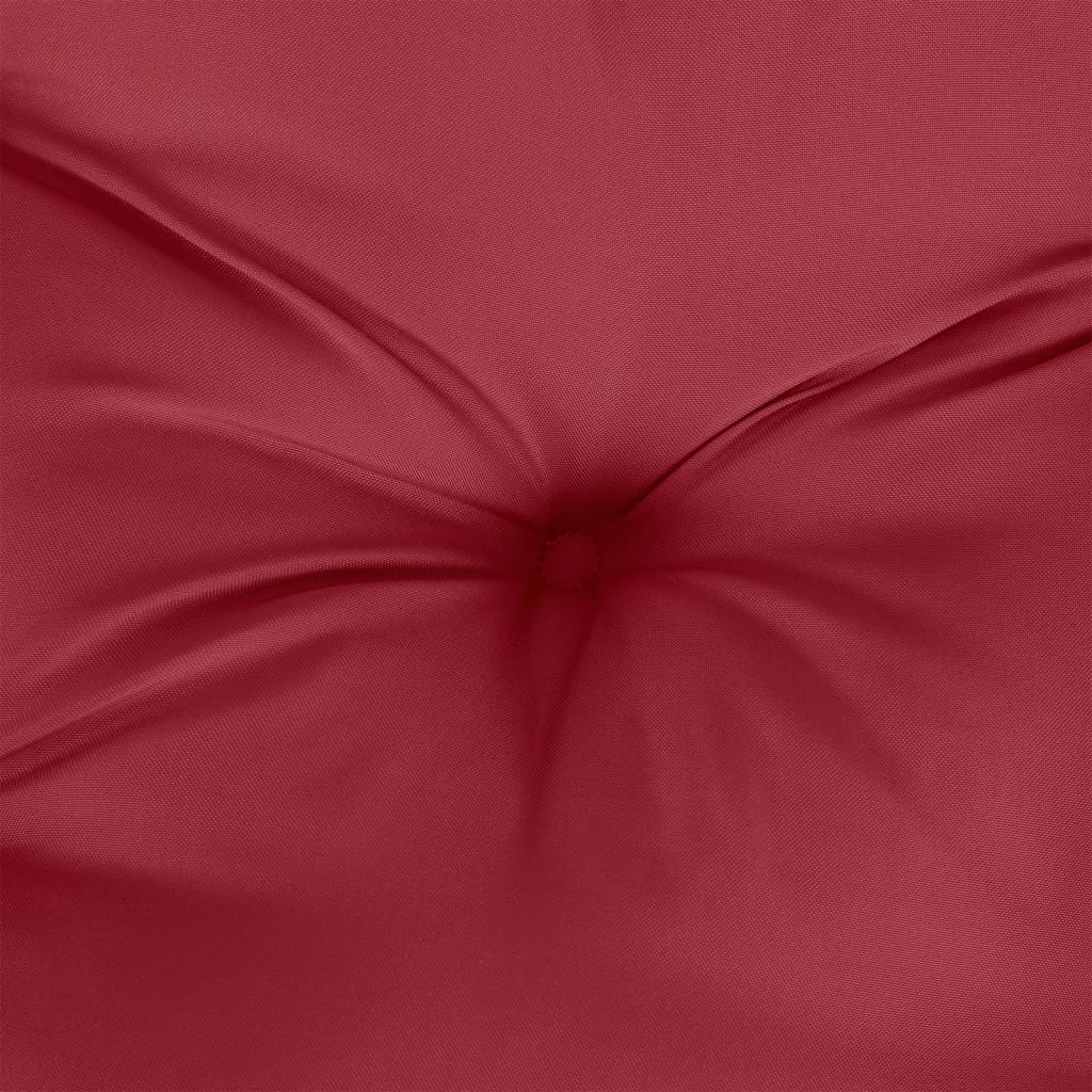 Wine red garden bench cushions in Oxford fabric, soft and water-resistant, 2-pack.