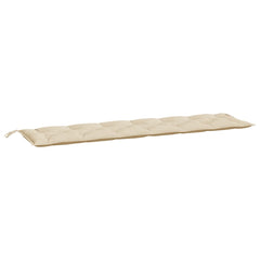 Beige garden bench cushions made of durable Oxford fabric with soft hollow fiber filling.