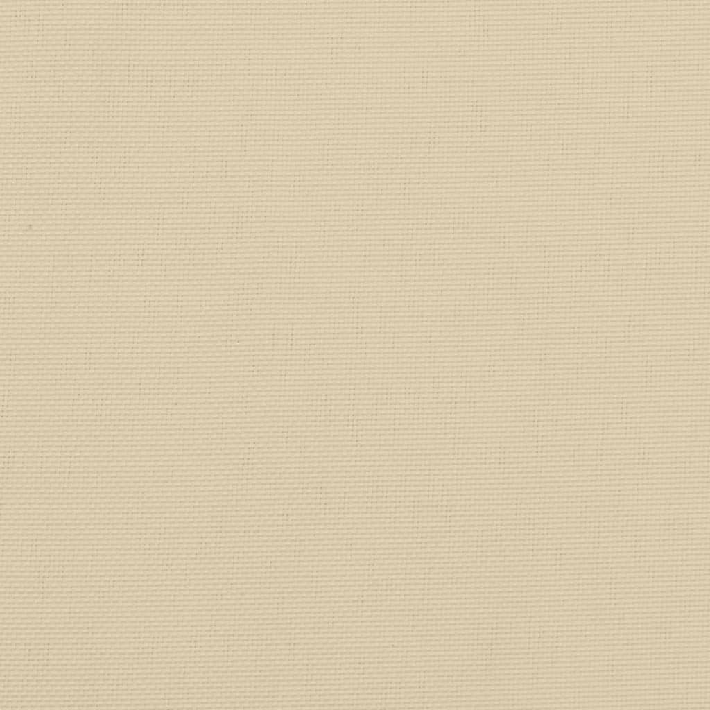 Beige garden bench cushions made of durable Oxford fabric with soft hollow fiber filling.