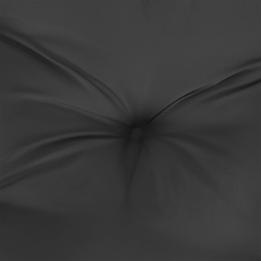Black outdoor garden bench cushions in a 2-piece set made from durable Oxford fabric.