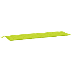 Bright green garden bench cushions made of durable Oxford fabric with soft filling.