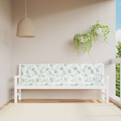 Bostome garden bench cushions with leaf pattern, 78.7" long, water-repellent fabric.