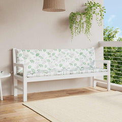 Bostome garden bench cushions in leaf pattern, 78.7 inches, water-repellent fabric.