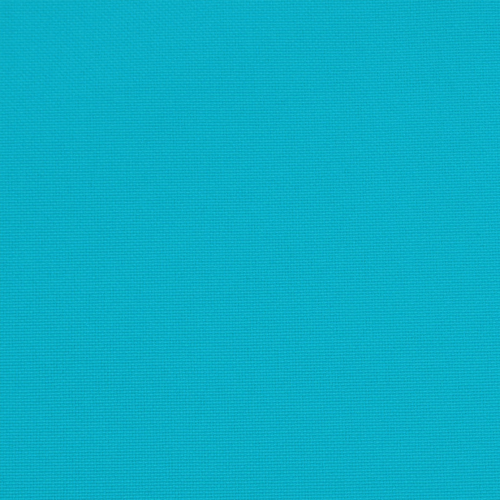 Turquoise outdoor bench cushions with water-repellent fabric and non-slip ties.