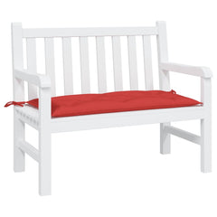 Red Oxford fabric garden bench cushion, 43.3x19.7x2.8 inches, with non-slip ropes.