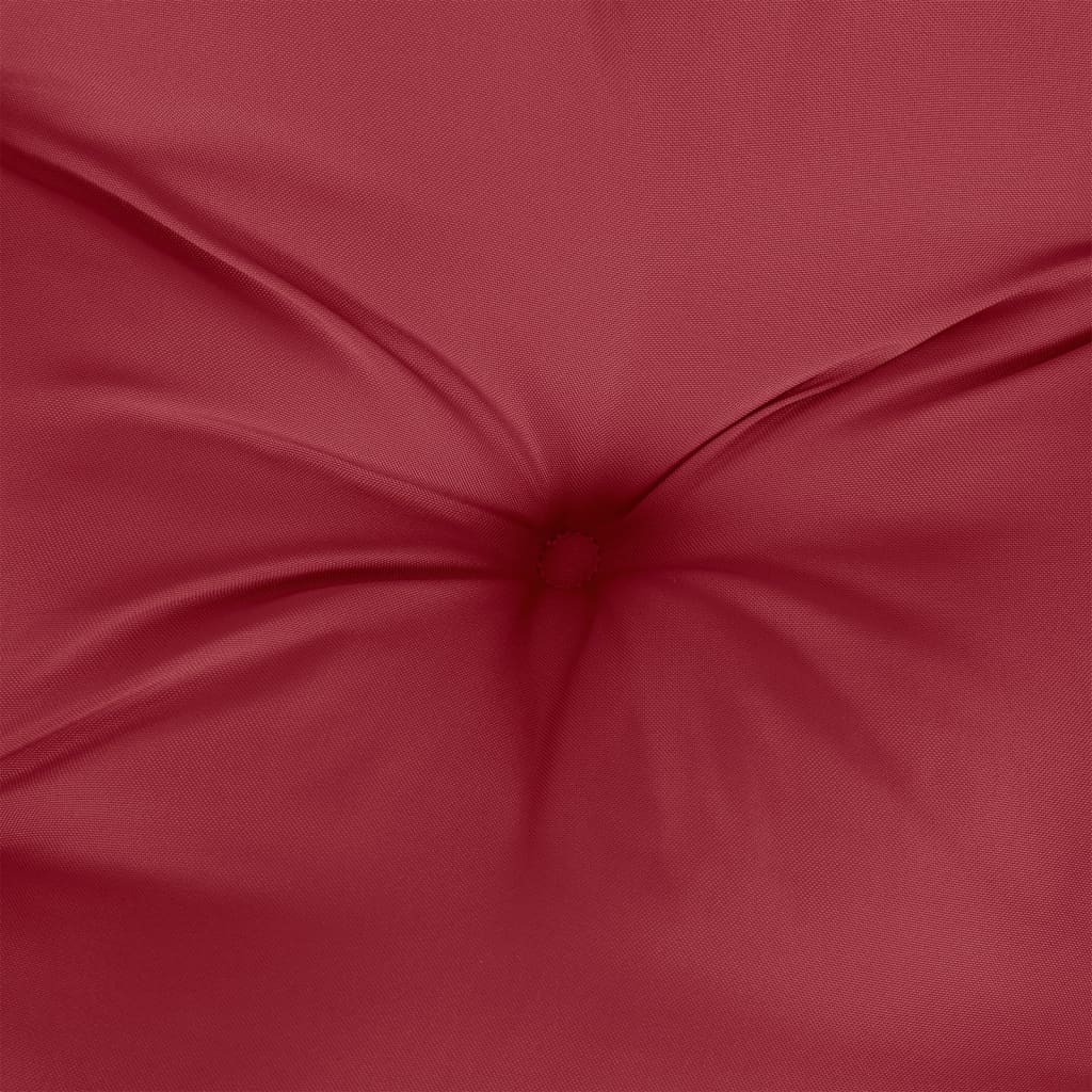 Wine red Oxford fabric garden bench cushion with tufted design, 43.3x19.7x2.8 inches.