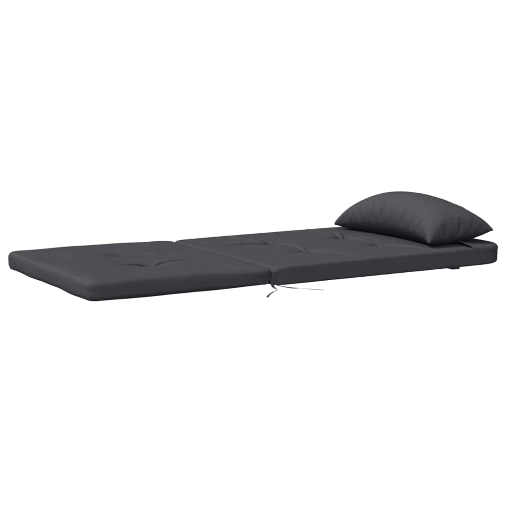 Two anthracite cushions made of water-resistant Oxford fabric for Adirondack chairs.