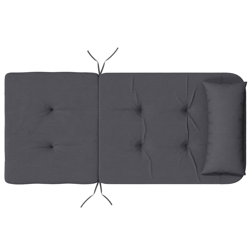 Two anthracite cushions for Adirondack chairs made of durable Oxford fabric with soft foam filling.