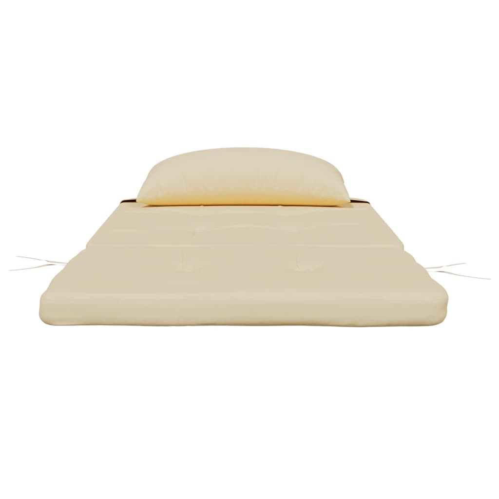 Beige cushions for Adirondack chairs made of water-resistant Oxford fabric with foam filling.