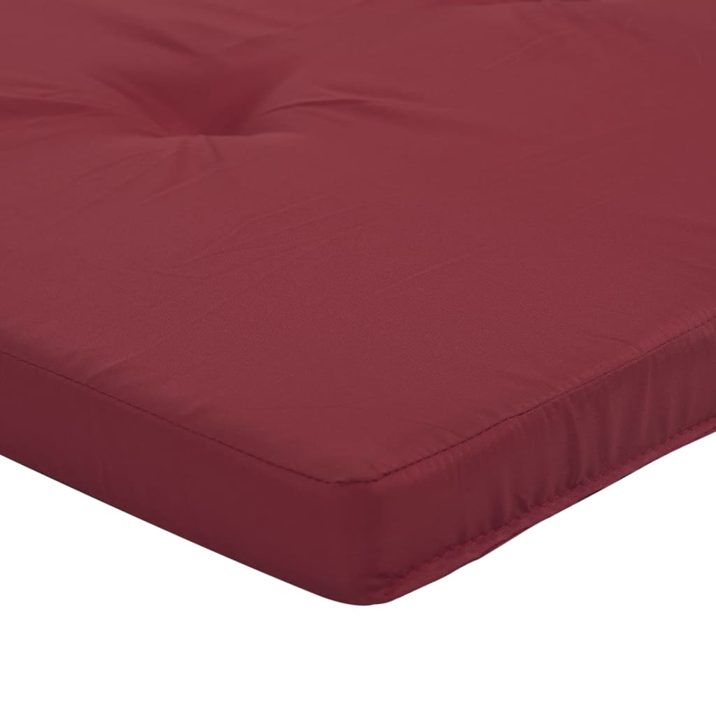 Wine red Adirondack chair cushions in durable Oxford fabric, featuring soft foam filling.