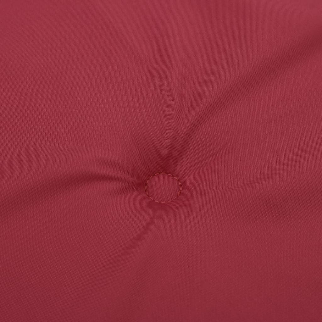 Wine red Adirondack chair cushions in Oxford fabric with soft foam filling and non-slip straps.