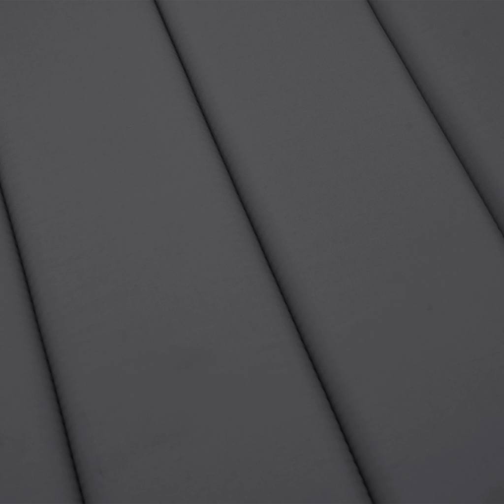 Anthracite sun lounger cushion made of water-resistant Oxford fabric with soft foam filling.