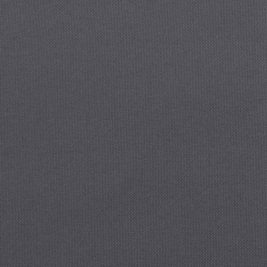 Anthracite sun lounger cushion made of water-resistant Oxford fabric with elastic straps.