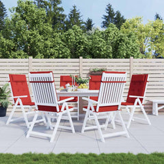 Highback Chair Cushion Set of 6 Red Oxford fabric (100% polyester)