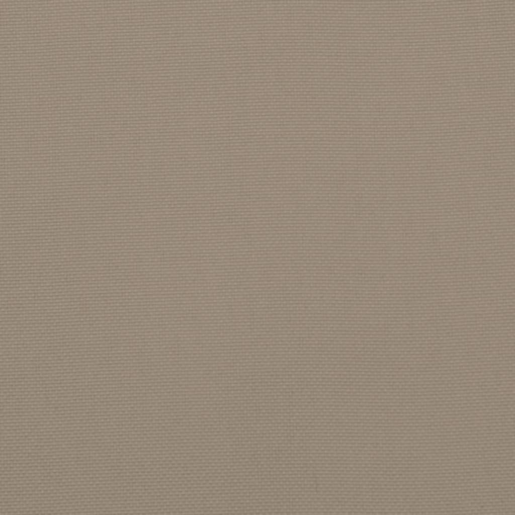 Four taupe Oxford fabric cushions for highback chairs, each with straps and cords.