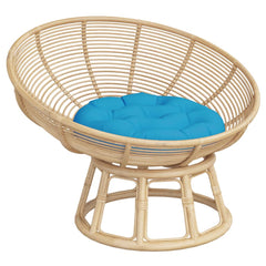 Round Cushion Light Blue Ø 23.6x4.3 Oxford Fabric