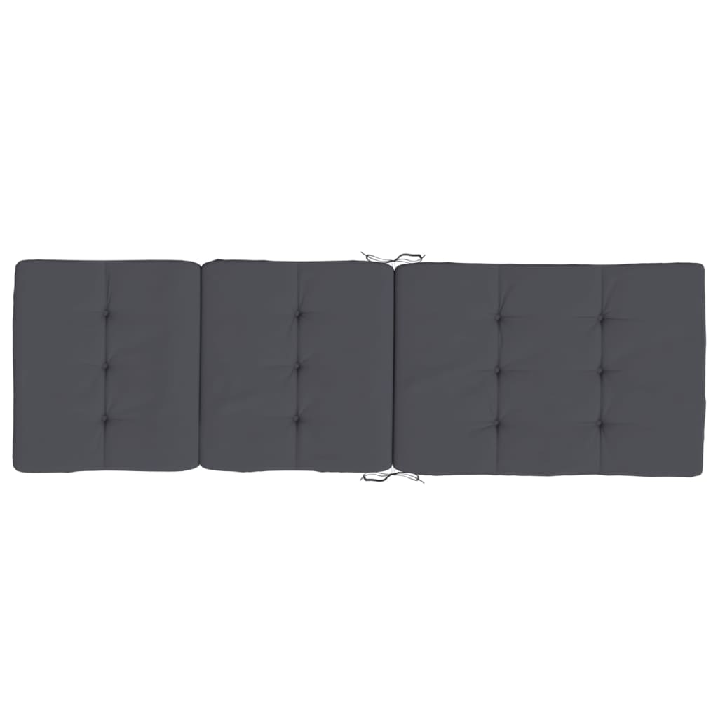 Bostome anthracite deck chair cushions in a 2 pack, featuring durable, water-resistant fabric.