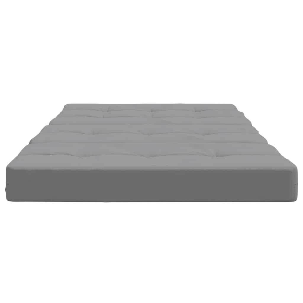 Gray Oxford fabric deck chair cushions in a 2-pack, water-resistant with non-slip straps.