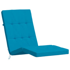 Two light blue Oxford fabric deck chair cushions in a 2-pack, folded for display.