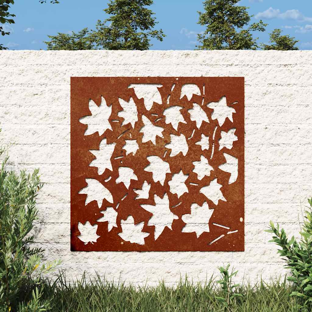 Garden Wall Decoration Rusty Brown Corten Steel Medium