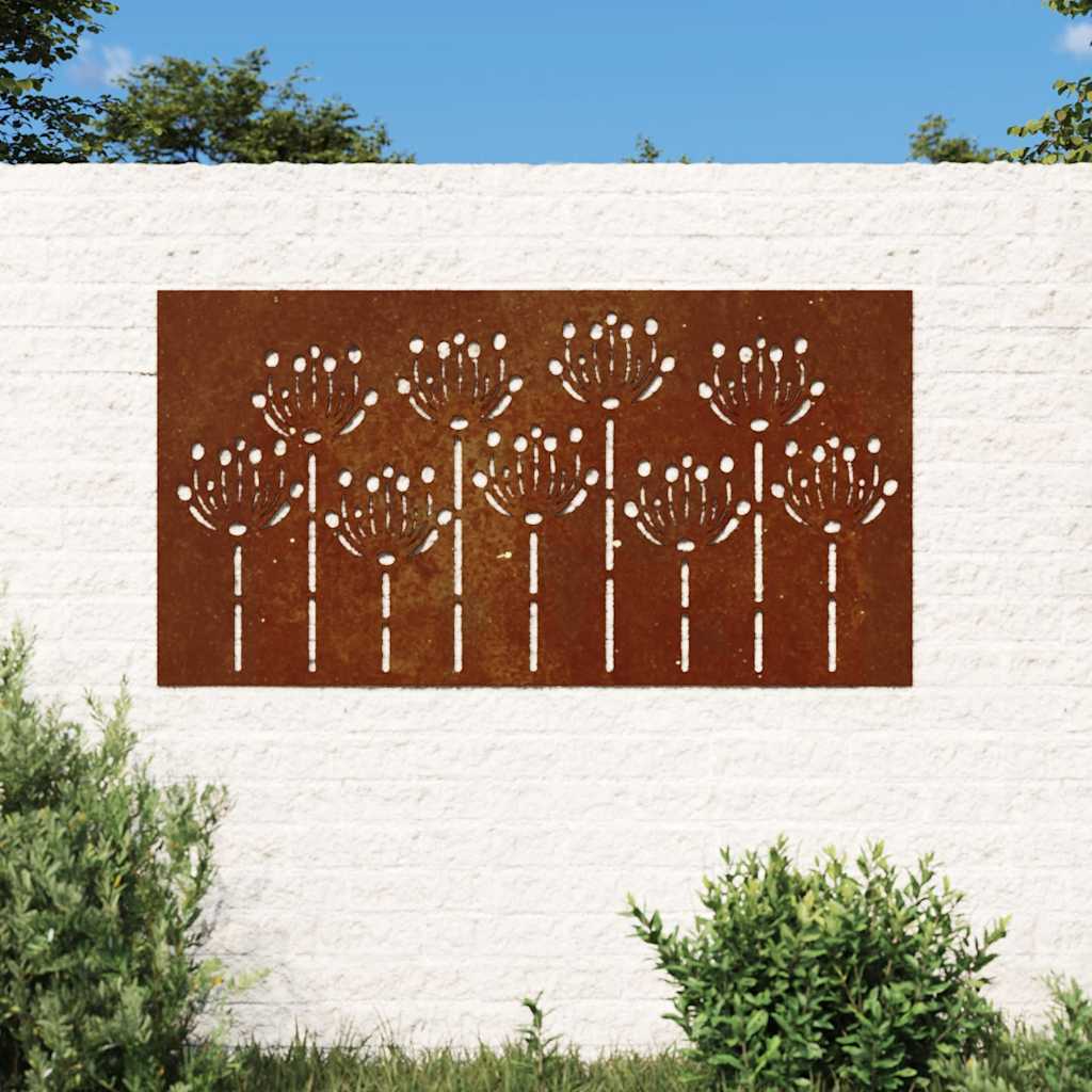 Garden Wall Decoration Rusty Corten Steel 41.3 x 21.7 in