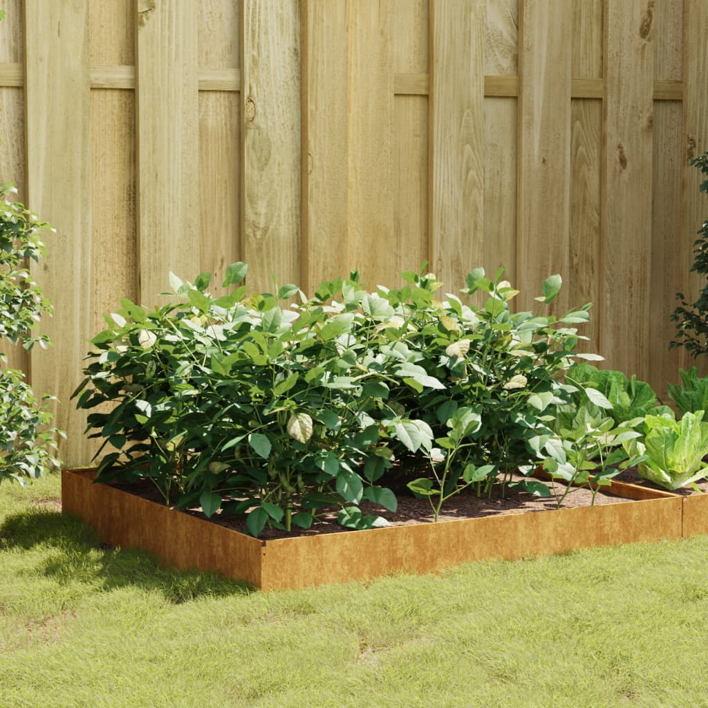 Garden Raised Bed 39.4x39.4x10.2 Corten Steel