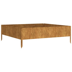 Garden Raised Bed 39.4x39.4x13.2 Corten Steel
