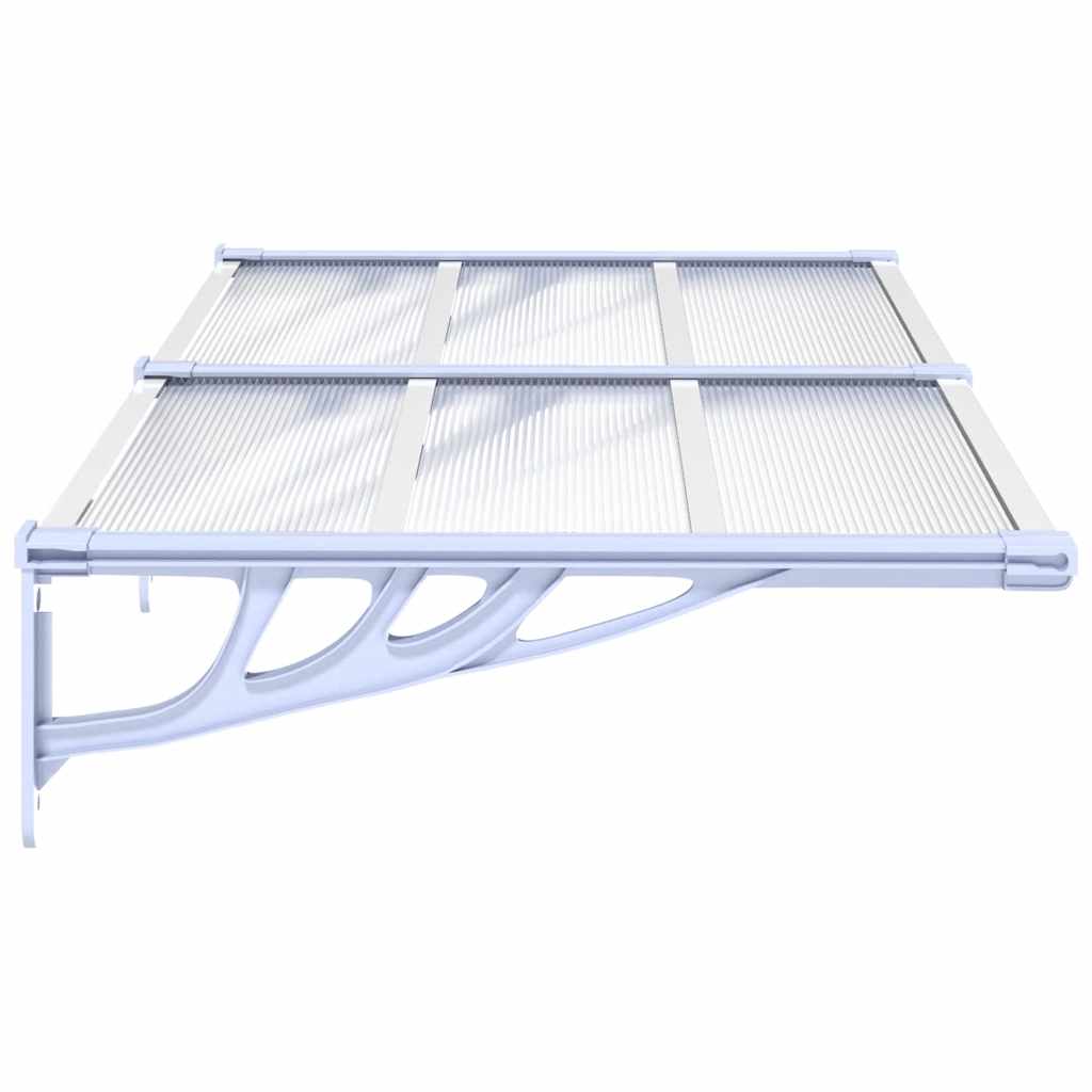 Door Canopy Gray and Transparent 60x35.4 Polycarbonate