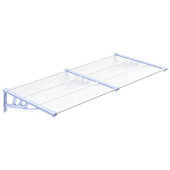 Door Canopy Gray and Transparent 78.3x35.4 Polycarbonate
