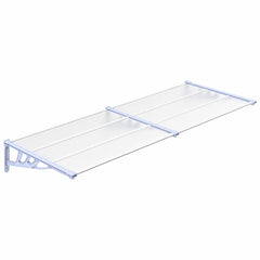 Door Canopy Gray and Transparent 94.1x35.4 Polycarbonate