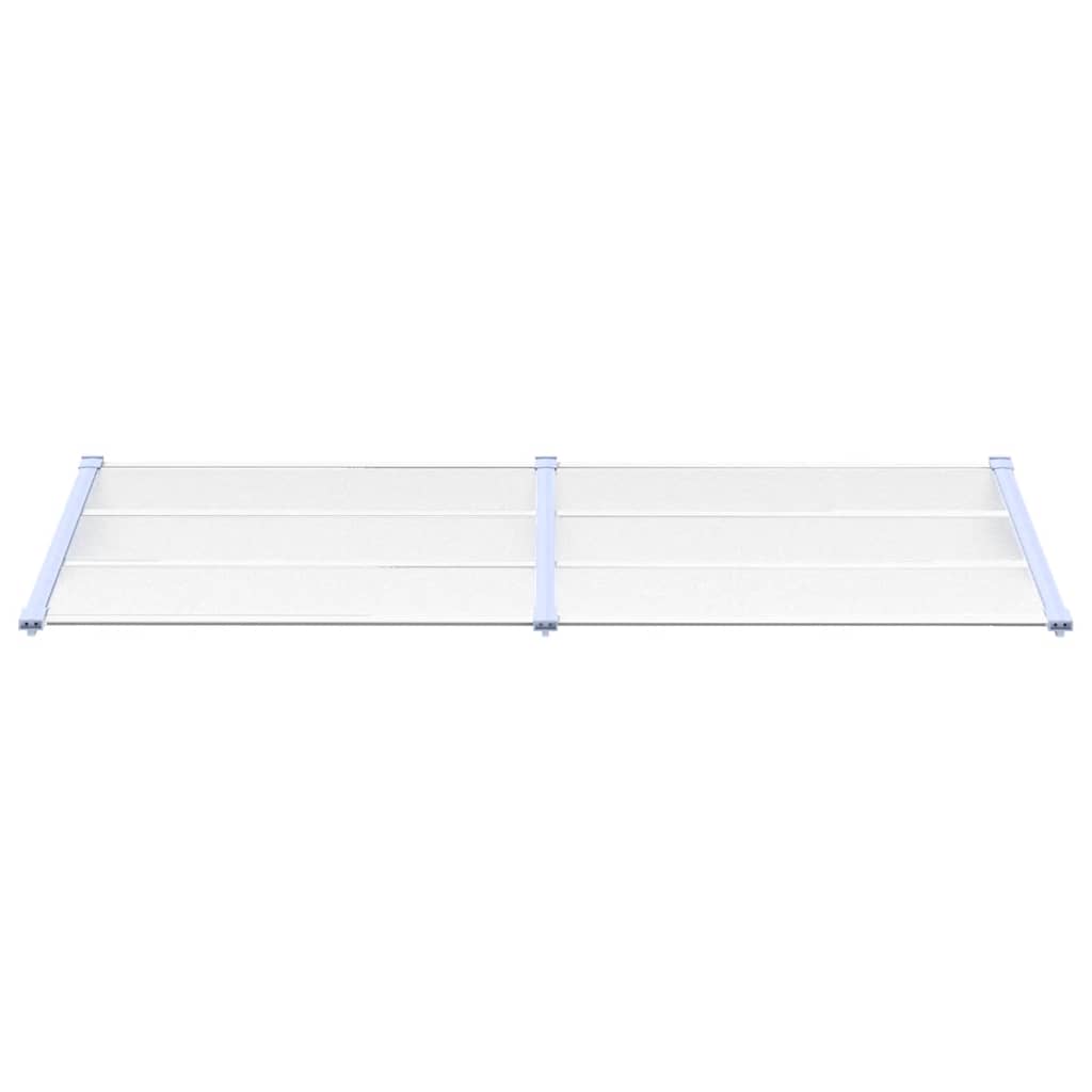 Door Canopy Gray and Transparent 94.1x35.4 Polycarbonate