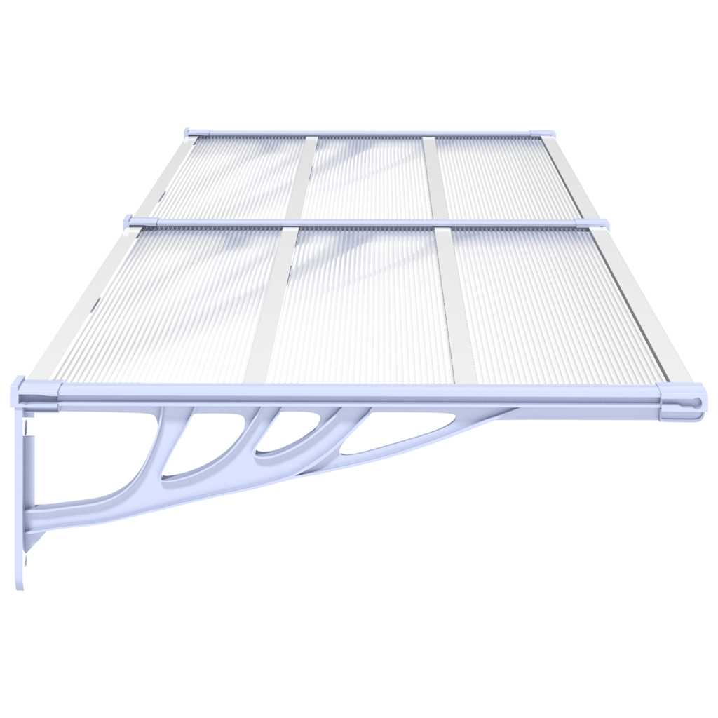 Door Canopy Gray and Transparent 94.1x35.4 Polycarbonate