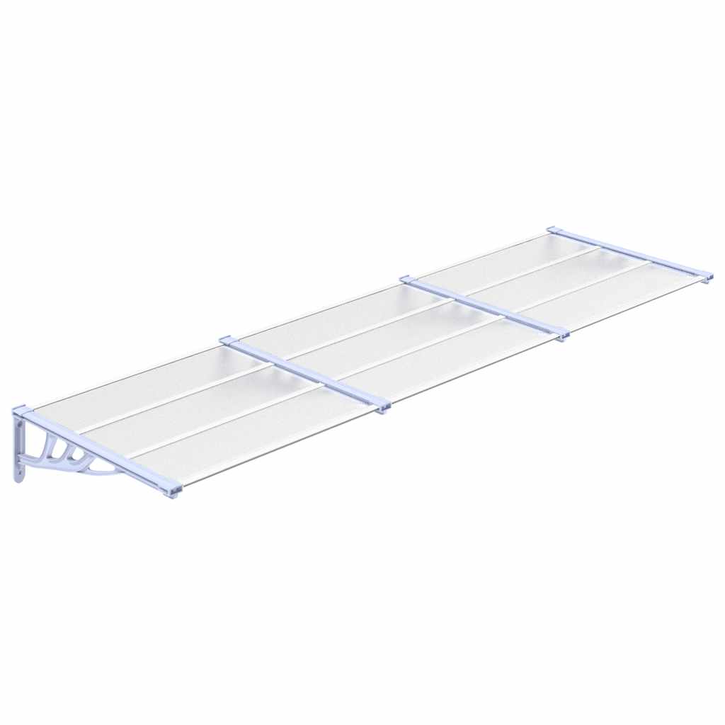 Door Canopy Gray and Transparent 117.1x35.4 Polycarbonate