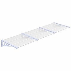 Door Canopy Gray and Transparent 117.1x35.4 Polycarbonate