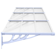 Door Canopy Gray and Transparent 117.1x35.4 Polycarbonate