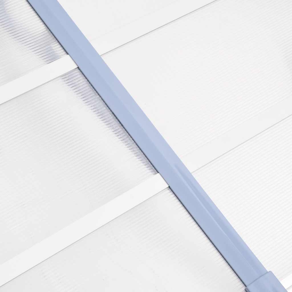 Door Canopy Gray and Transparent 117.1x35.4 Polycarbonate