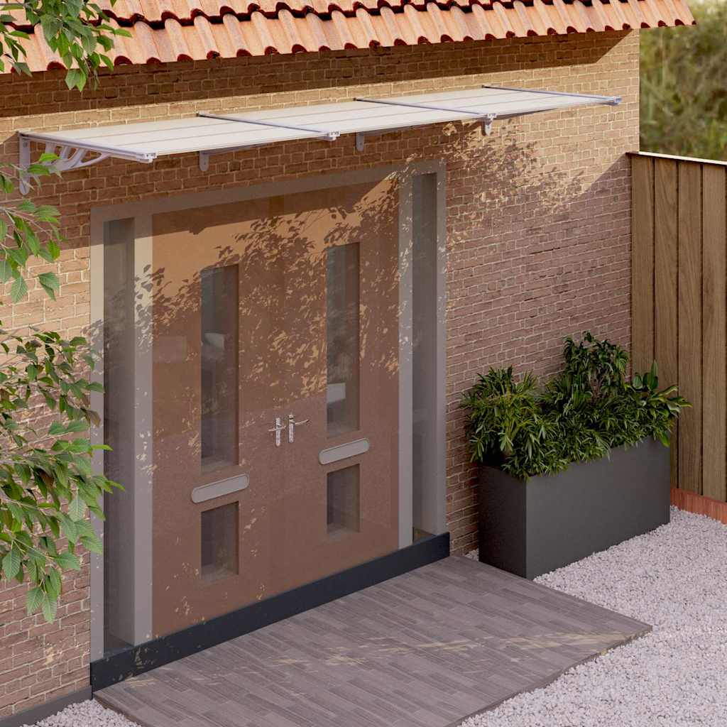 Door Canopy Gray and Transparent 117.1x35.4 Polycarbonate