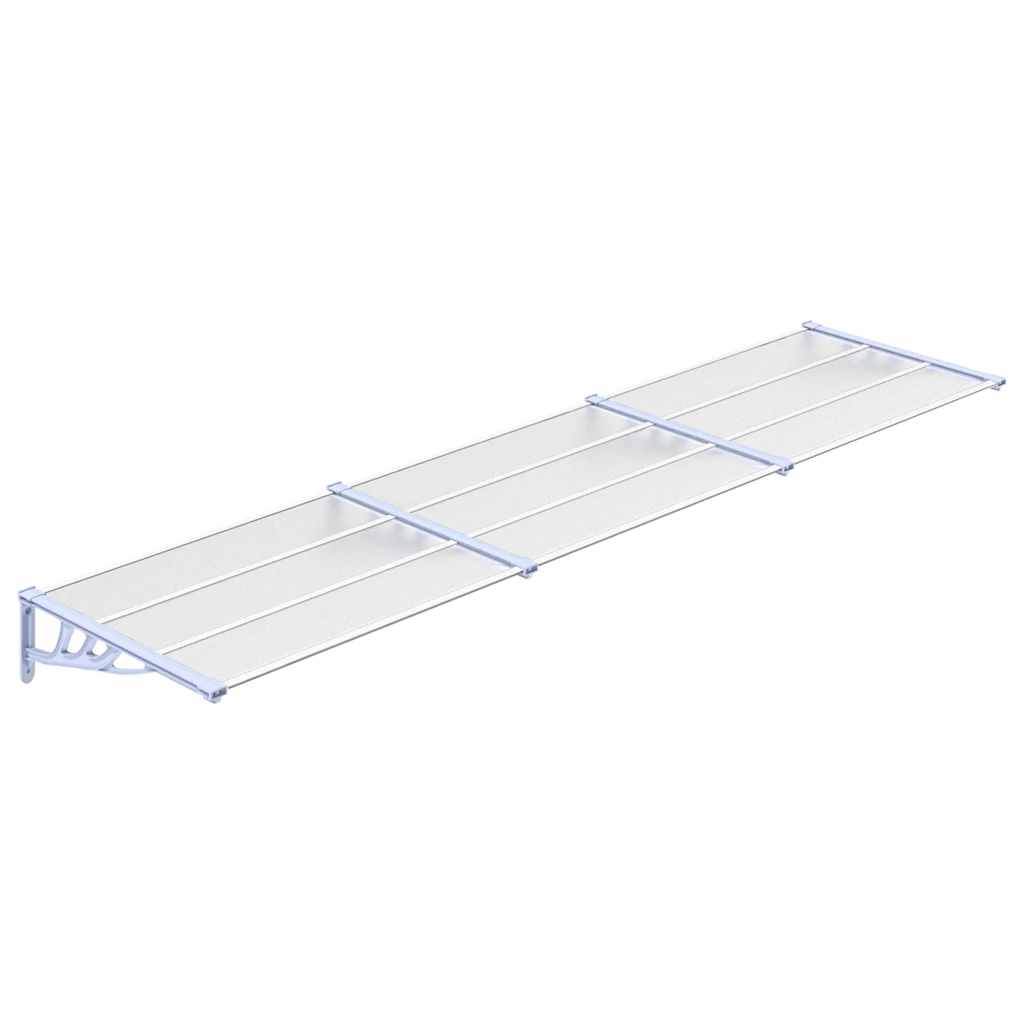 Door Canopy Gray and Transparent 141.1x35.4 Polycarbonate
