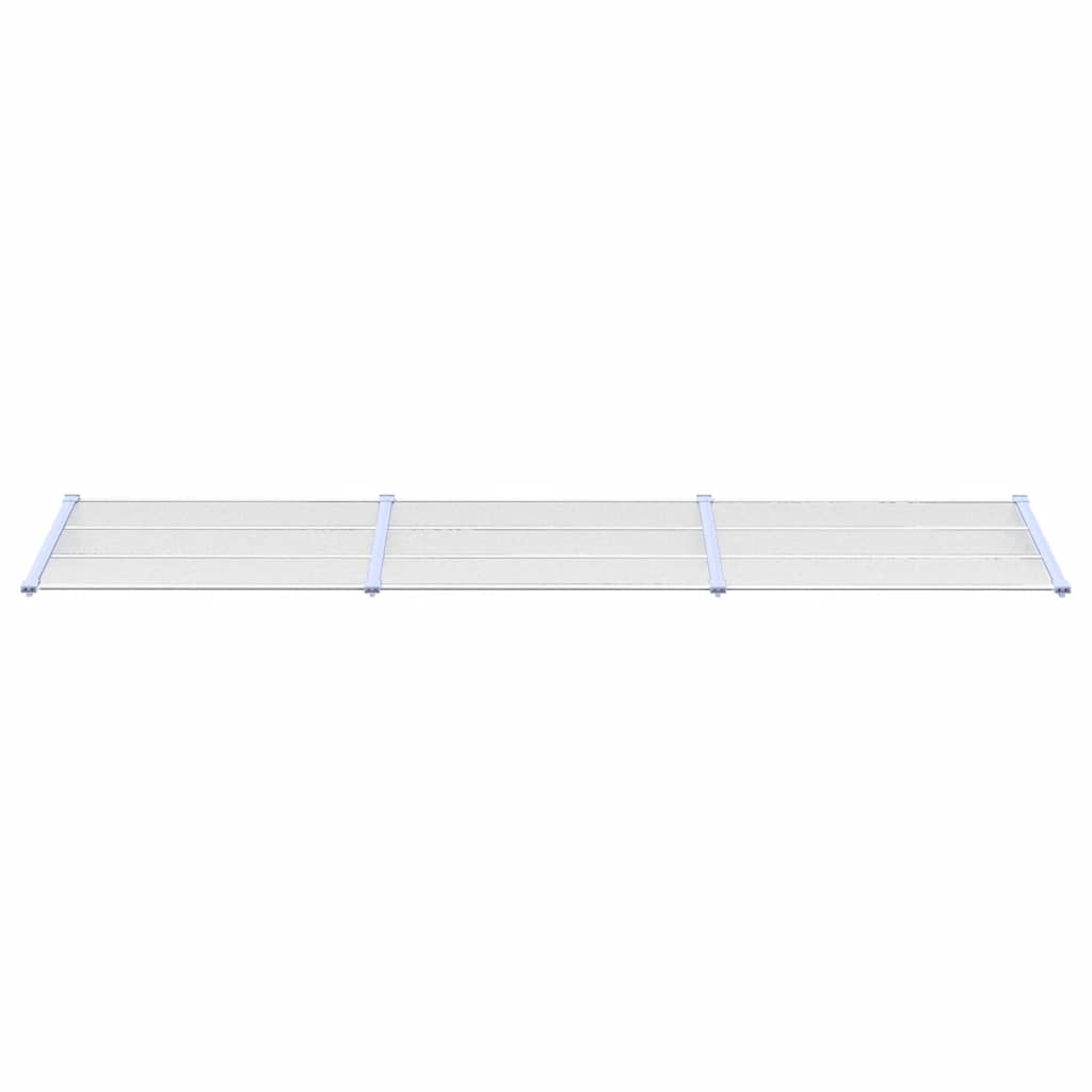Door Canopy Gray and Transparent 141.1x35.4 Polycarbonate